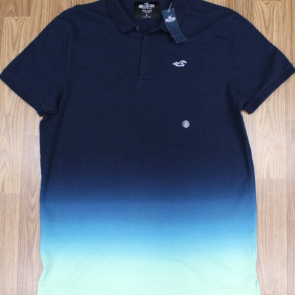 NEW! HOLLISTER EPIC FLEX REGULAR FIT COTTON PIQUE KNIT SHIRT LARGE, L - Picture 4 of 5